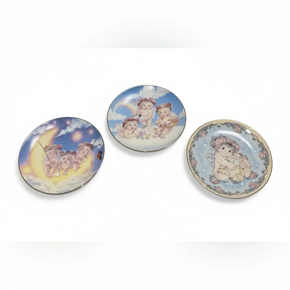Dreamsicles Angel Plate Set Cute Vintage Nursery Decor Kristin